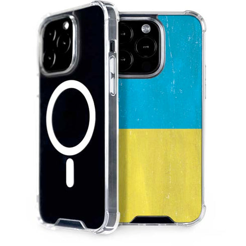 Ukraine Flag Distressed iPhone 15 Pro MagSafe Case